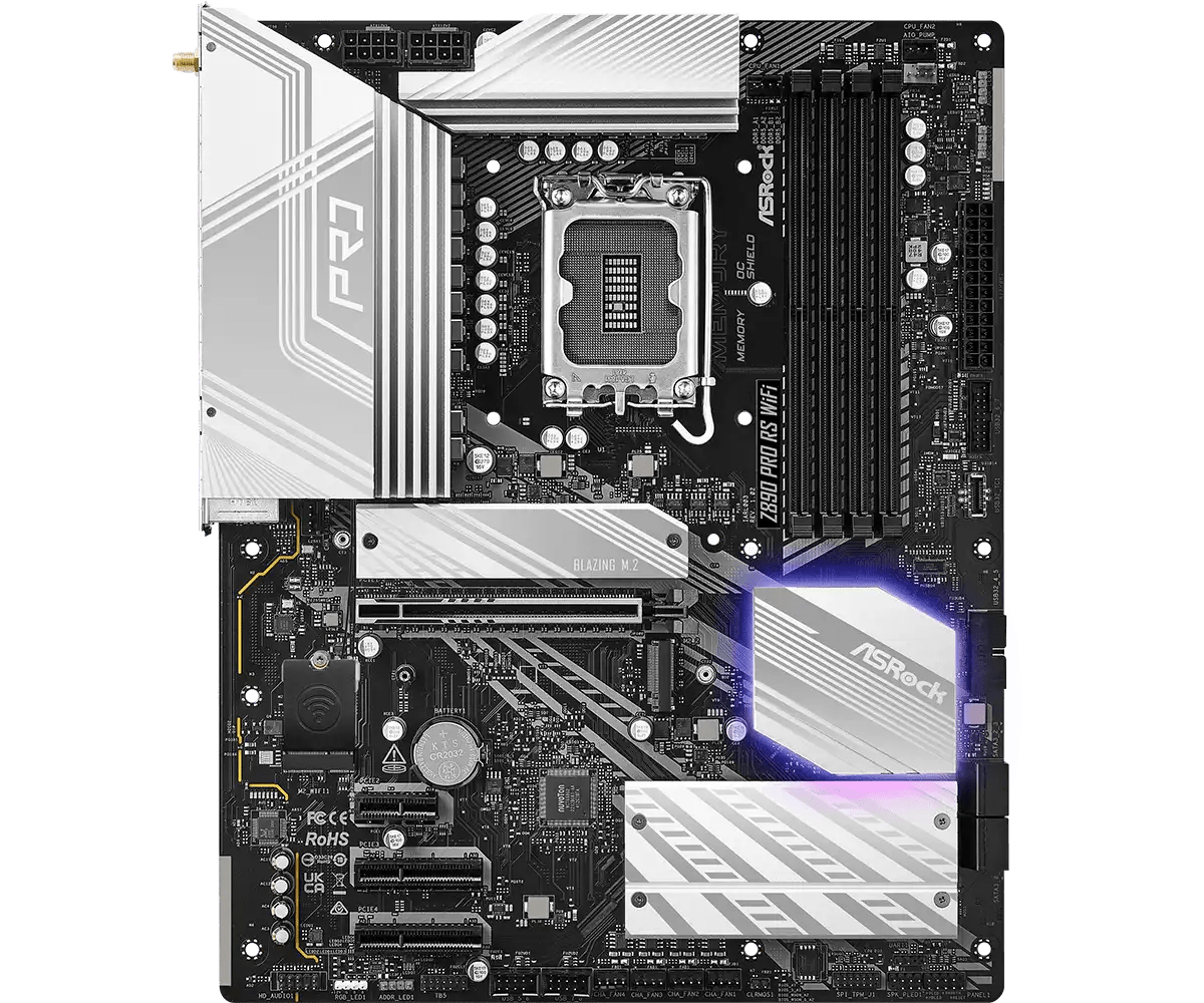 ASRock Z890 Pro RS WiFi LGA1851 Socket Gaming Motherboard - Vektra Computers LLC ASRock Z890 Pro RS WiFi LGA1851 Socket Gaming Motherboard - Vektra Computers LLC